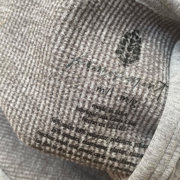 NWOT Free People Happiness Runs Henley Onesie WITH LOGO - Size M/L - Grey - Picture 6 of 8